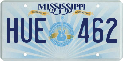 MS license plate HUE462