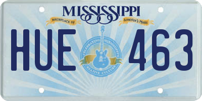 MS license plate HUE463