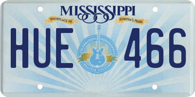 MS license plate HUE466