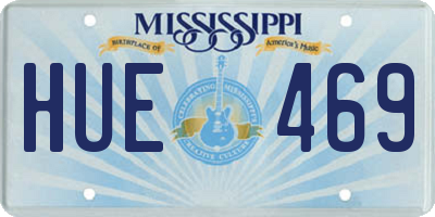 MS license plate HUE469