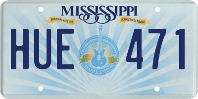MS license plate HUE471