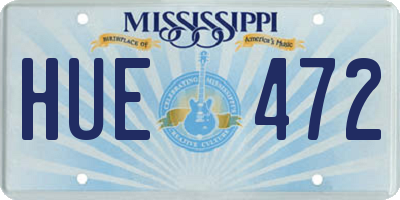 MS license plate HUE472