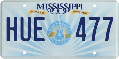 MS license plate HUE477