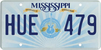 MS license plate HUE479