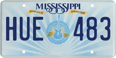 MS license plate HUE483