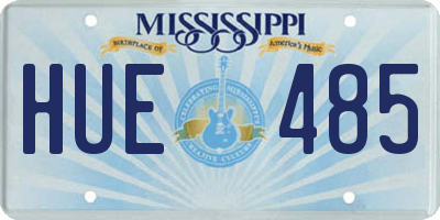MS license plate HUE485