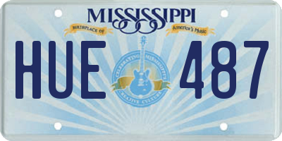 MS license plate HUE487