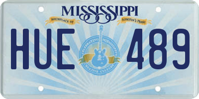 MS license plate HUE489