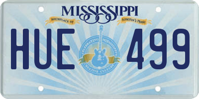 MS license plate HUE499