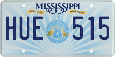 MS license plate HUE515