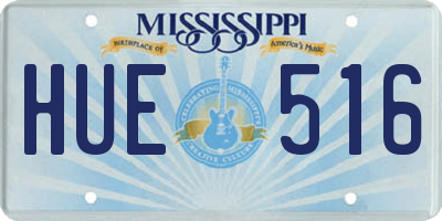 MS license plate HUE516
