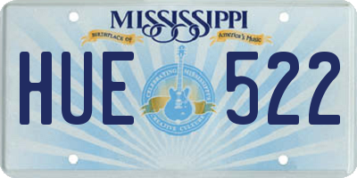 MS license plate HUE522