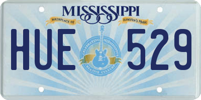 MS license plate HUE529