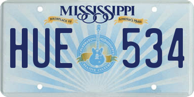 MS license plate HUE534
