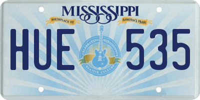MS license plate HUE535