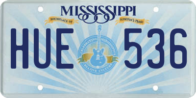MS license plate HUE536