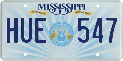 MS license plate HUE547