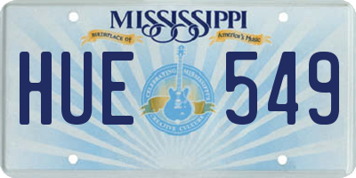 MS license plate HUE549