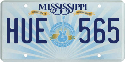 MS license plate HUE565