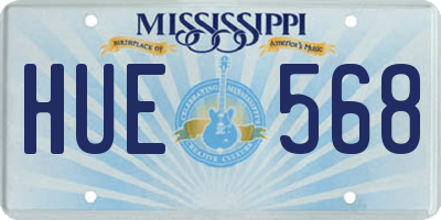 MS license plate HUE568