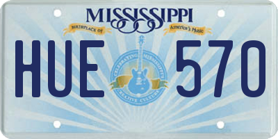 MS license plate HUE570