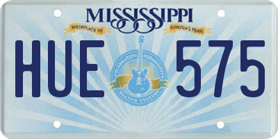 MS license plate HUE575