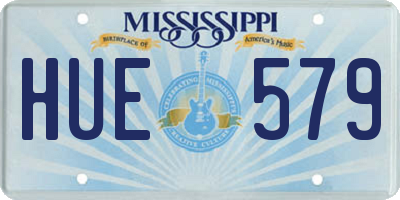 MS license plate HUE579