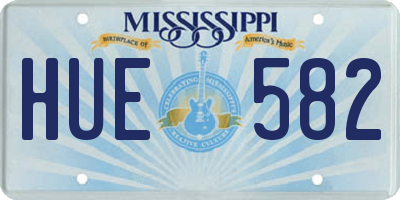 MS license plate HUE582