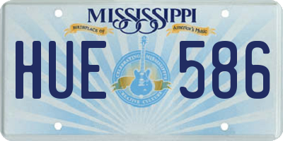 MS license plate HUE586