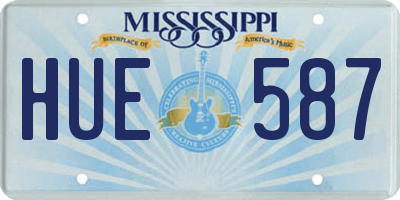 MS license plate HUE587