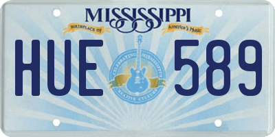MS license plate HUE589