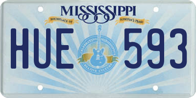 MS license plate HUE593