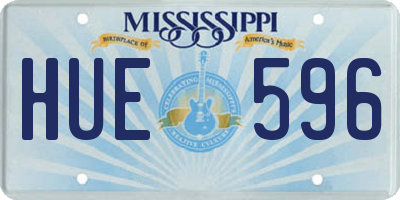 MS license plate HUE596