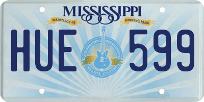 MS license plate HUE599