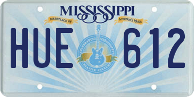 MS license plate HUE612