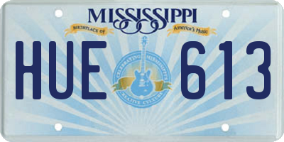 MS license plate HUE613
