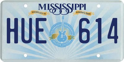 MS license plate HUE614
