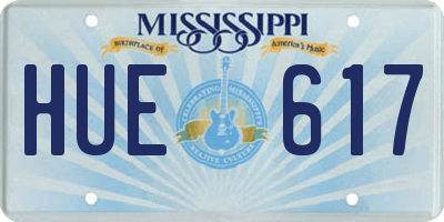 MS license plate HUE617