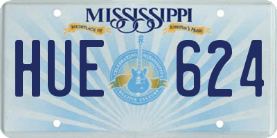 MS license plate HUE624