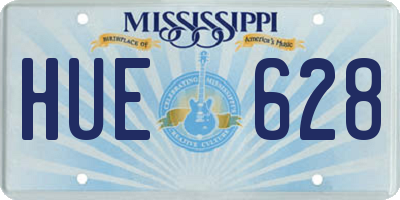 MS license plate HUE628