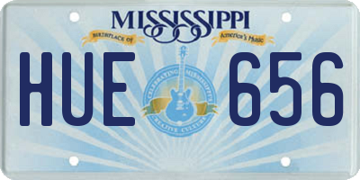 MS license plate HUE656