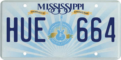 MS license plate HUE664