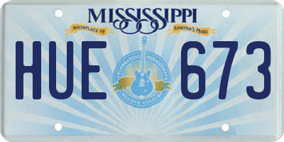 MS license plate HUE673