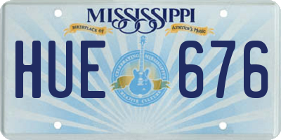 MS license plate HUE676