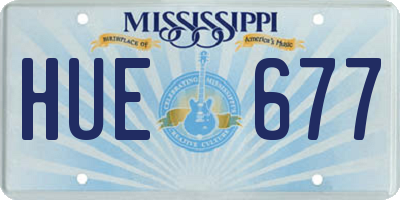 MS license plate HUE677