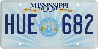 MS license plate HUE682