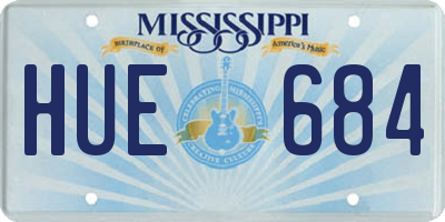 MS license plate HUE684
