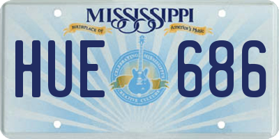 MS license plate HUE686