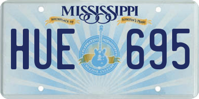 MS license plate HUE695