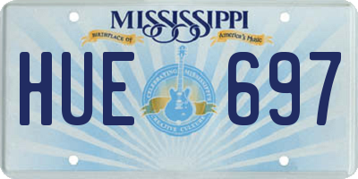 MS license plate HUE697